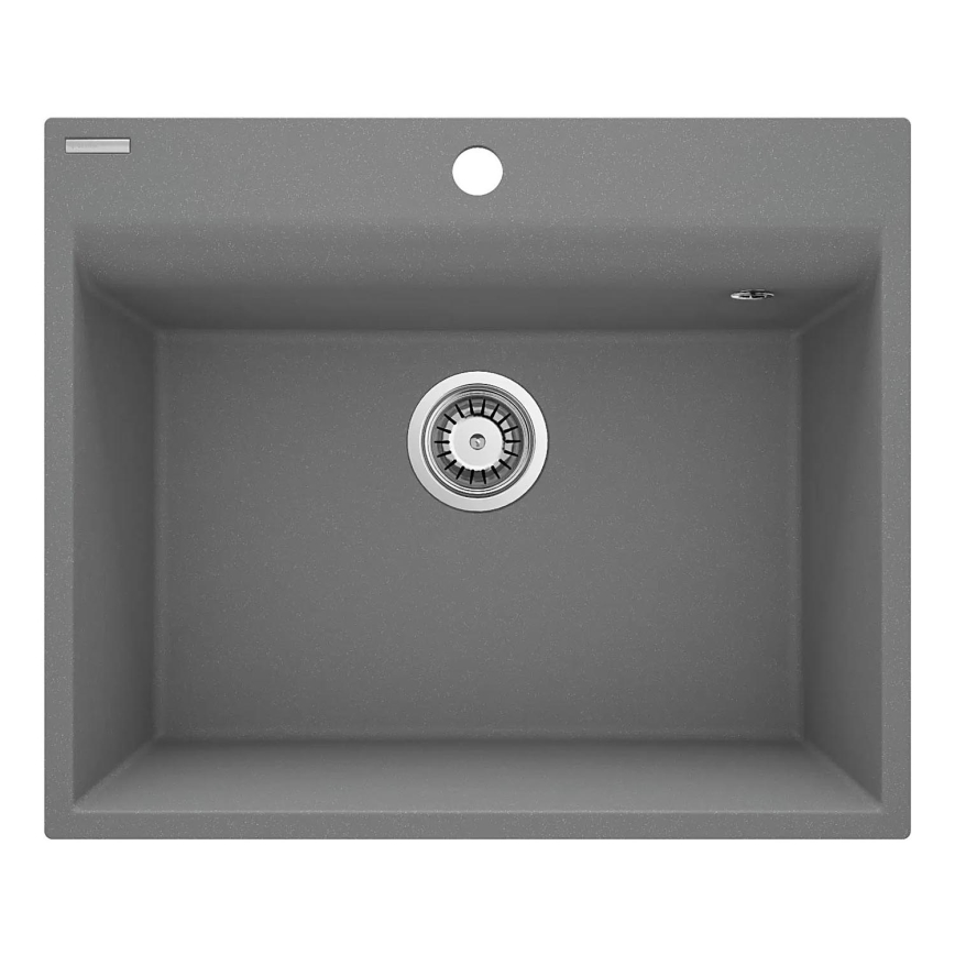 Deante ZRC_S10A - Lavello della cucina CORIO 50x60 cm granito/grigio metallico