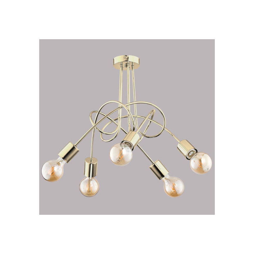 Decken-Kronleuchter TANGO 5xE27/60W/230V gold