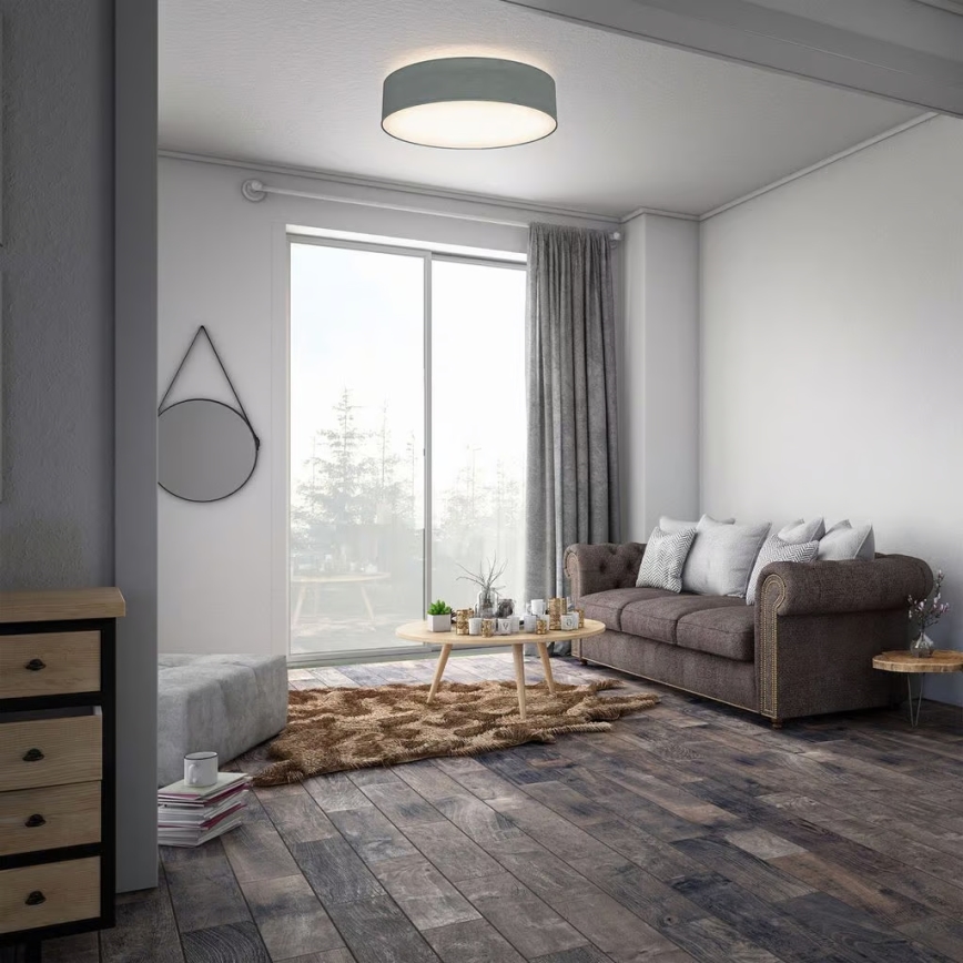 Deckenleuchte 2x E27/40W/230V, Ø 38 cm, grau