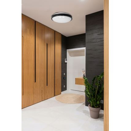 Deckenleuchte 2x E27, max. 40 W, 230 V, Ø 29,5 cm, schwarz