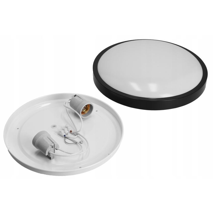 Deckenleuchte 2x E27, max. 40 W, 230 V, Ø 29,5 cm, schwarz