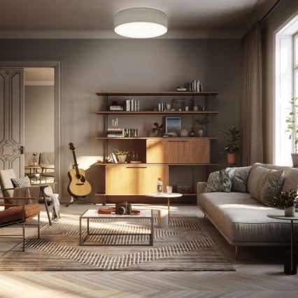 Deckenleuchte 2xE27/40W/230V, Durchmesser 38 cm, beige