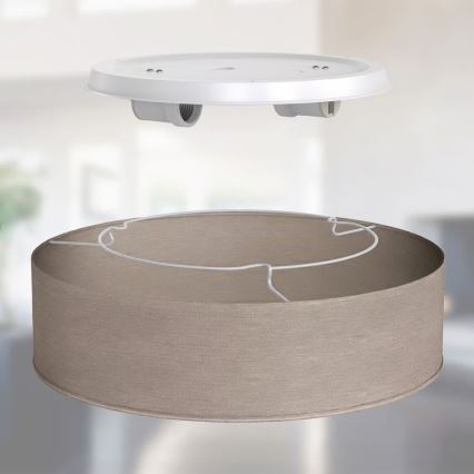 Deckenleuchte 2xE27/40W/230V, Durchmesser 38 cm, beige