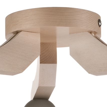 Deckenleuchte ADRIANO 3xE27/60W/230V Buche