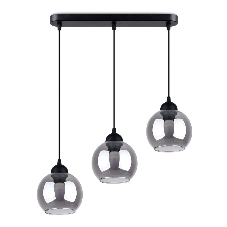 Deckenleuchte an Kabel ALINO 3xE27/60W/230V schwarz