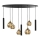 Deckenleuchte an Kabel CALYPSO 3xGU10/60W/230V + 5xE27/60W schwarz/gold