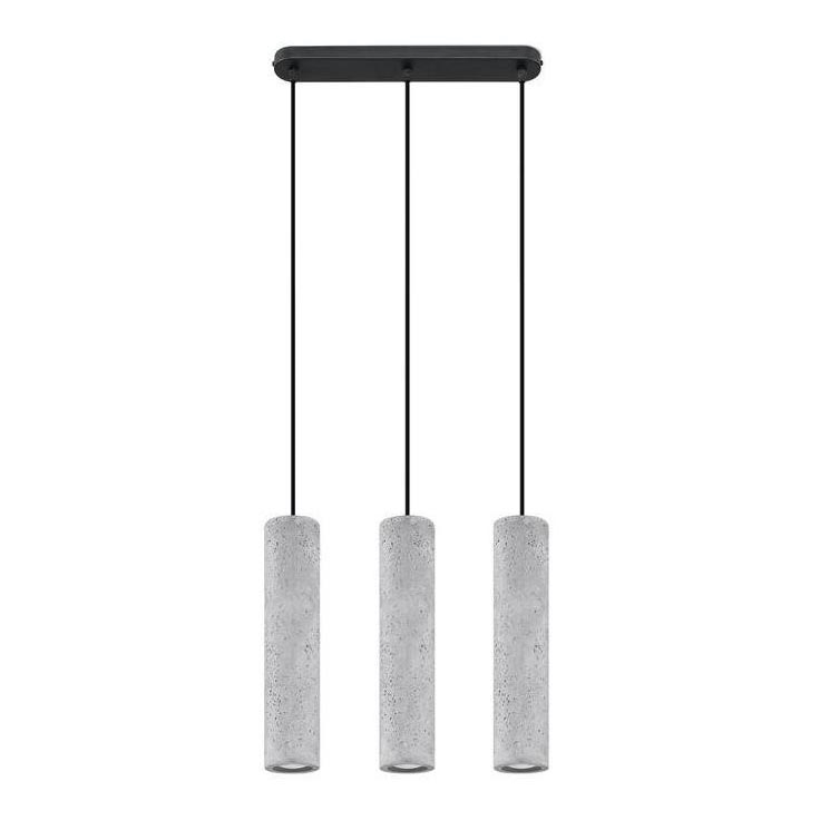 Deckenleuchte an Kabel LUVO 3xGU10/40W/230V Beton/Schwarz