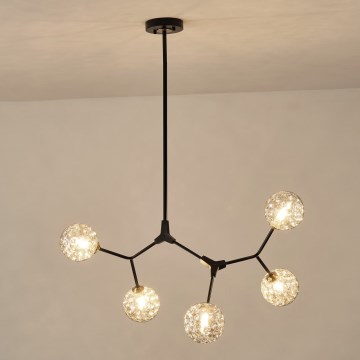 Deckenleuchte an Stange 5xG9/15W/230V grau