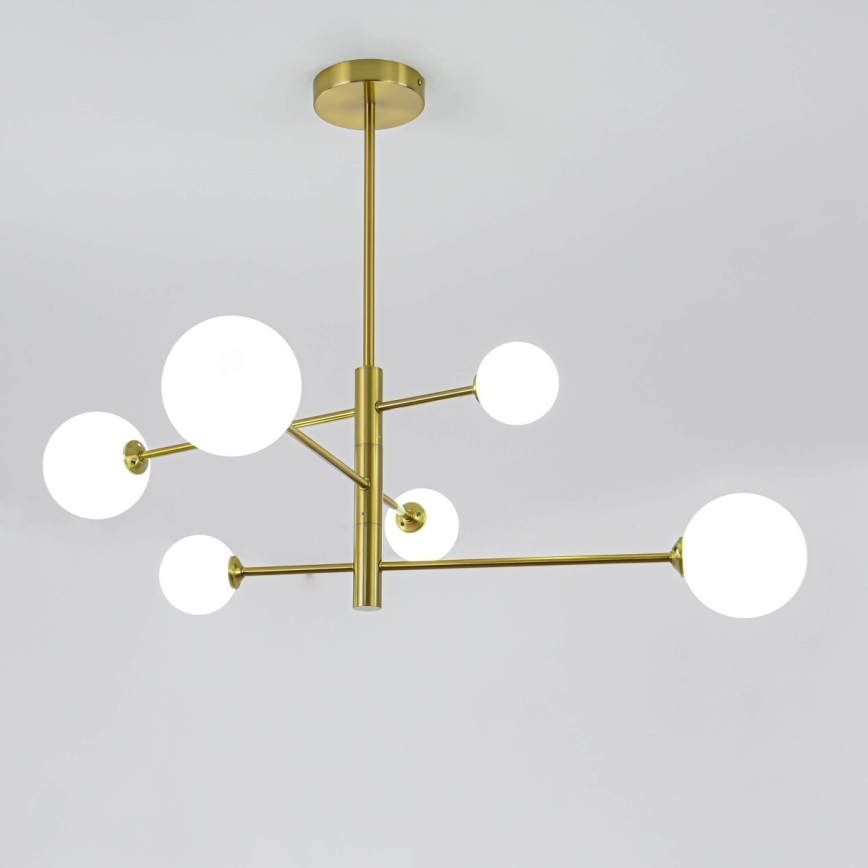 Deckenleuchte an Stange DORADO 6xG9/40W/230V goldfarben
