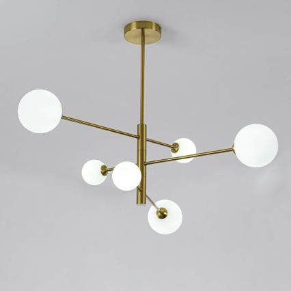 Deckenleuchte an Stange DORADO 6xG9/40W/230V goldfarben