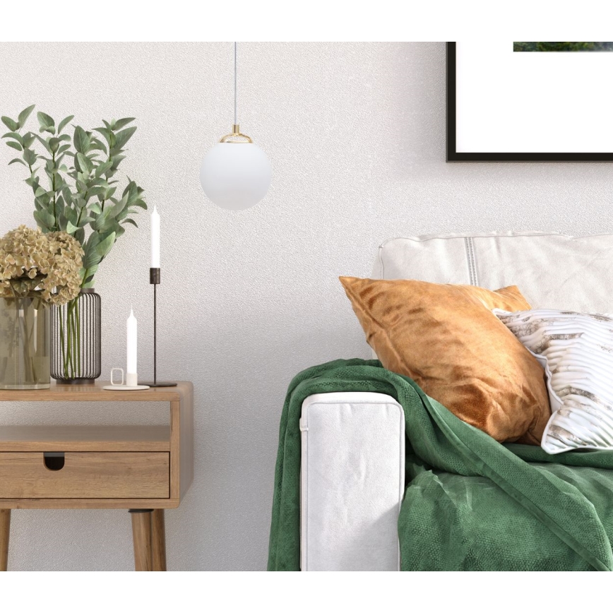 Deckenleuchte an Stange FIRA 1xE27/60W/230V golden