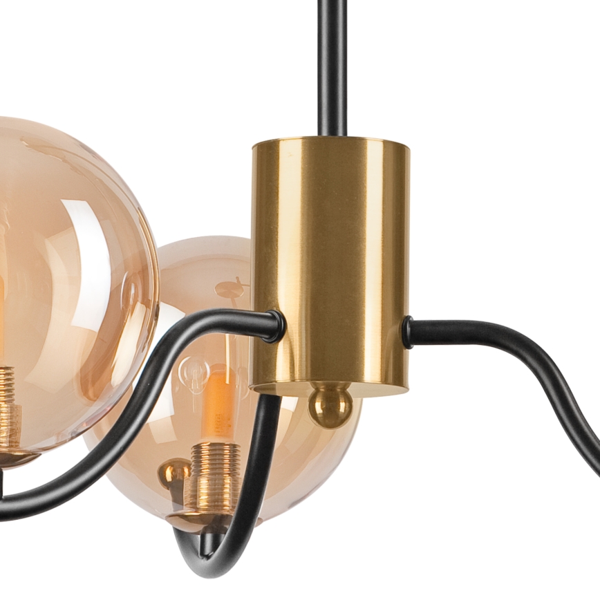 Deckenleuchte an Stange GEORGIA 3xG9/5W/230V gold/rauchbeige
