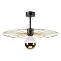 Deckenleuchte an Stange MONTANA 1xE27/15W/230V d 45 cm golden/schwarz