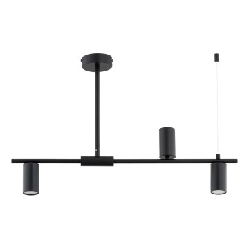 Deckenleuchte an Stange URANOS 3xGU10/10W/230V schwarz
