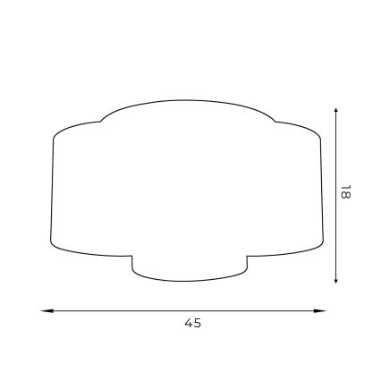 Deckenleuchte ARDEN aufbauend 3xE27/60W/230V schwarz/gold