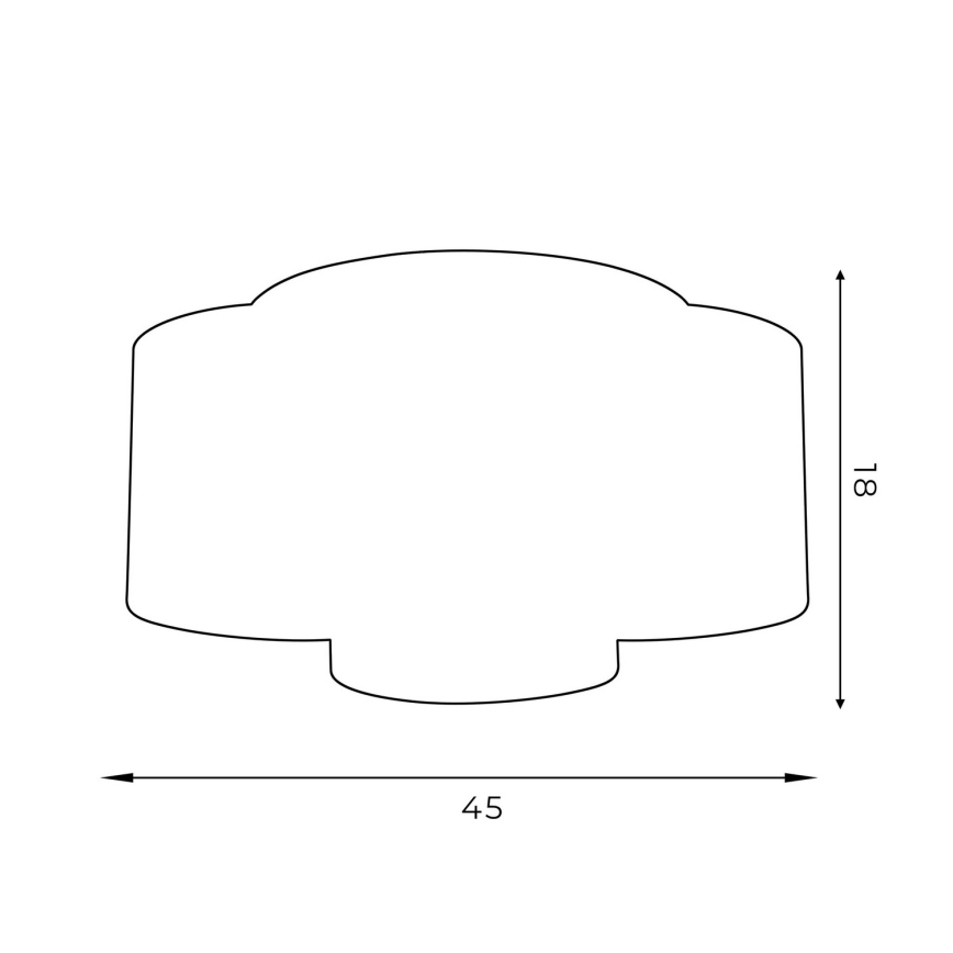 Deckenleuchte ARDEN aufbauend 3xE27/60W/230V schwarz/weiß