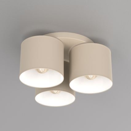 Deckenleuchte ARDEN, 3× E27/15W/230V, Ø 30 cm, beige