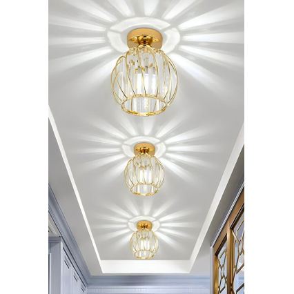 Deckenleuchte BELLA 1xE27/40W/230V Ø 20 cm goldfarben