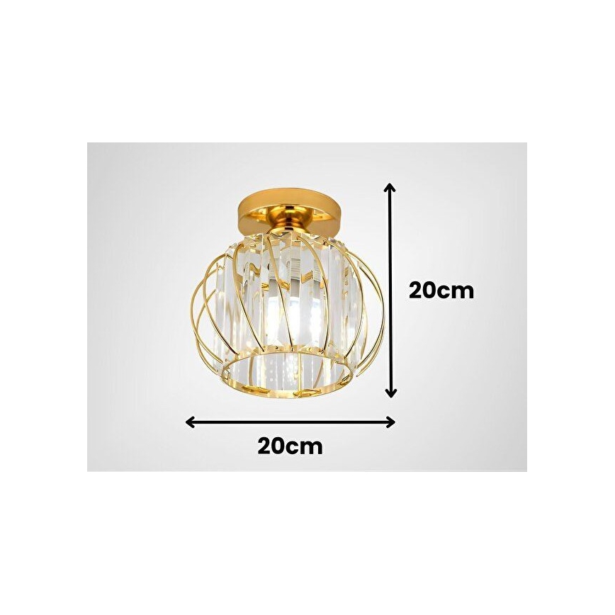 Deckenleuchte BELLA 1xE27/40W/230V Ø 20 cm goldfarben