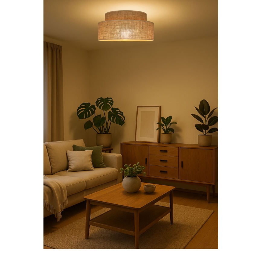 Deckenleuchte BOHO 1xE27/60W/230V beige