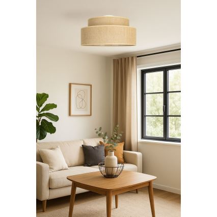 Deckenleuchte BOHO 1xE27/60W/230V beige