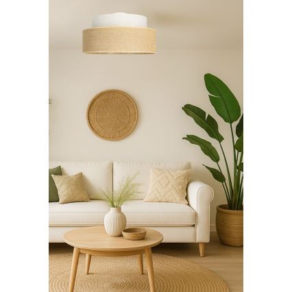 Deckenleuchte BOHO 1xE27/60W/230V cremefarben/beige