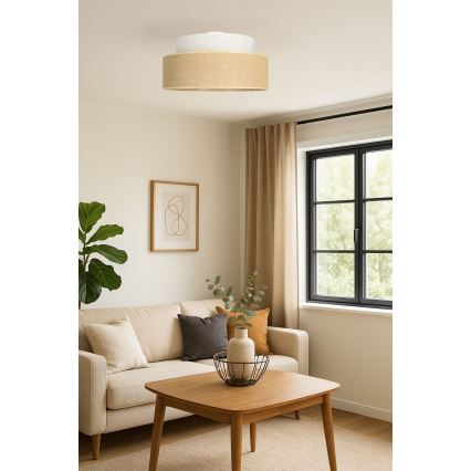 Deckenleuchte BOHO 1xE27/60W/230V cremefarben/beige