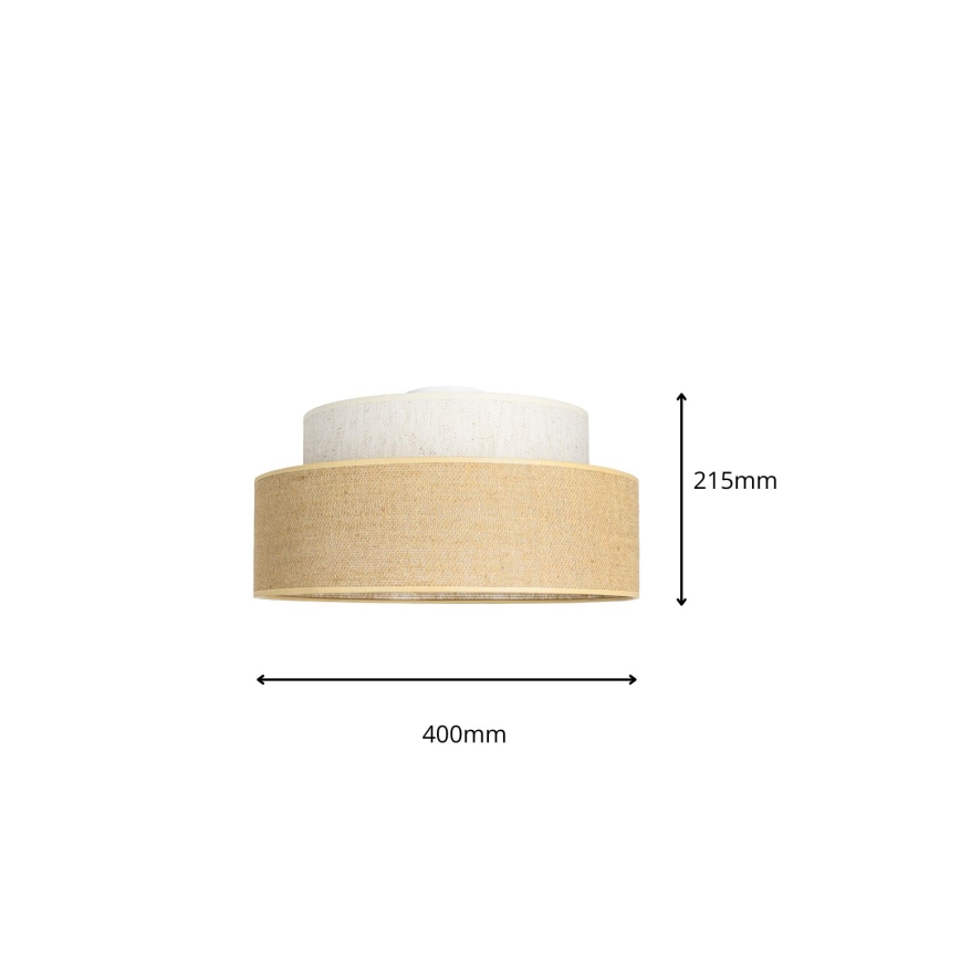 Deckenleuchte BOHO 1xE27/60W/230V cremefarben/beige