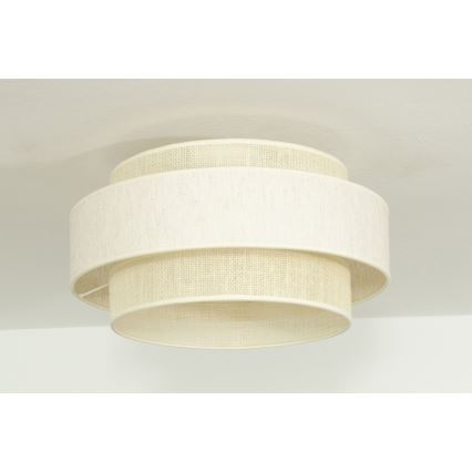 Deckenleuchte BOHO 1xE27/60W/230V Ø 40 cm cremefarben/Jute