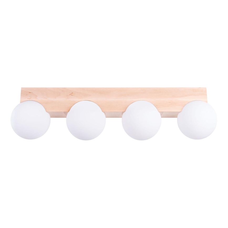 Deckenleuchte BULBO 4xG9/8W/230V Buche/weiß