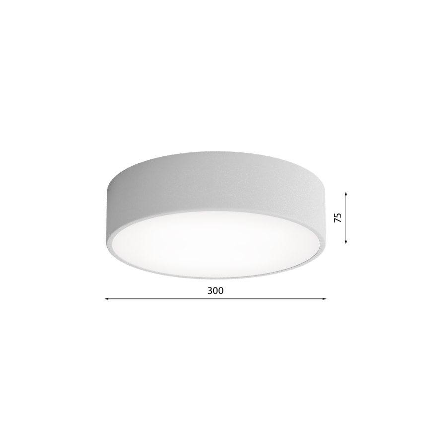 Deckenleuchte CLEO für Badezimmer mit Sensor, 2xE27/24W/230V, Ø 30 cm, grau, IP54