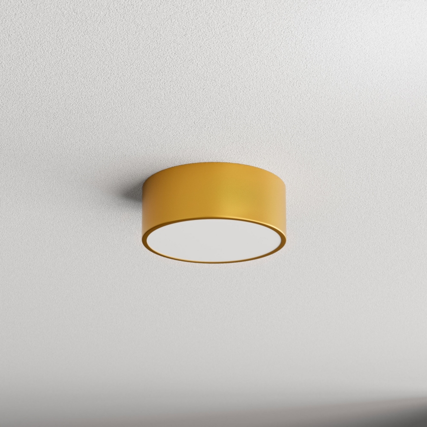 Deckenleuchte mit Bewegungs- und Dämmerungssensor CLEO 1xE27/40W/230V Ø 20 cm, gold