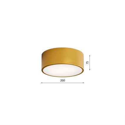 Deckenleuchte mit Bewegungs- und Dämmerungssensor CLEO 1xE27/40W/230V Ø 20 cm, gold