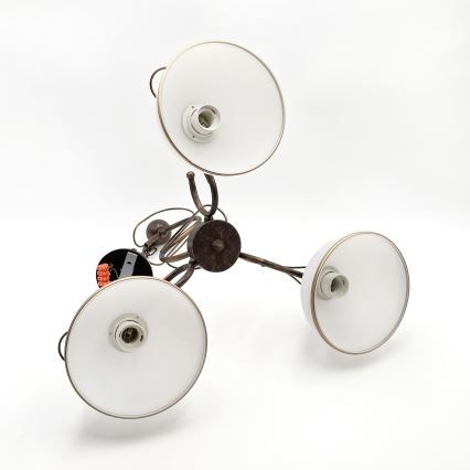 Deckenleuchte COBRA mit Stab, 3xE27/60W/230V, Bronze/Patina