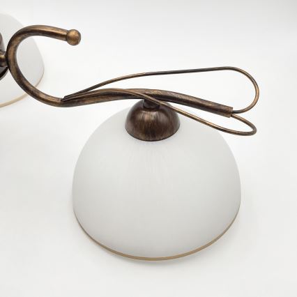 Deckenleuchte COBRA mit Stab, 3xE27/60W/230V, Bronze/Patina