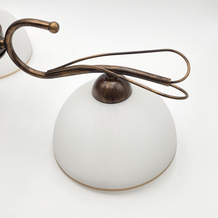 Deckenleuchte COBRA mit Stab, 3xE27/60W/230V, Bronze/Patina