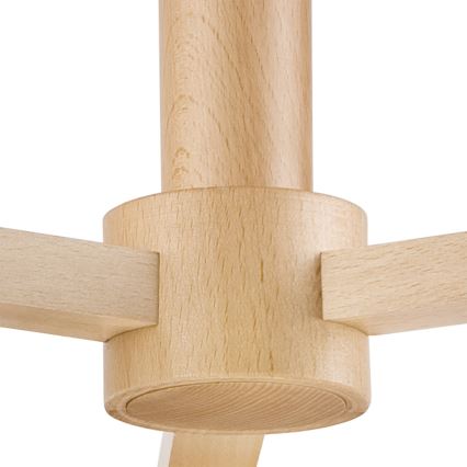 Deckenleuchte ELLIE zum Aufschrauben 3xE27/60W/230V grau/Buche