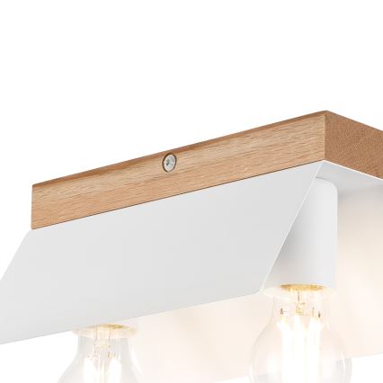 Deckenleuchte ESME 2xE27/15W/230V weiß/Eiche
