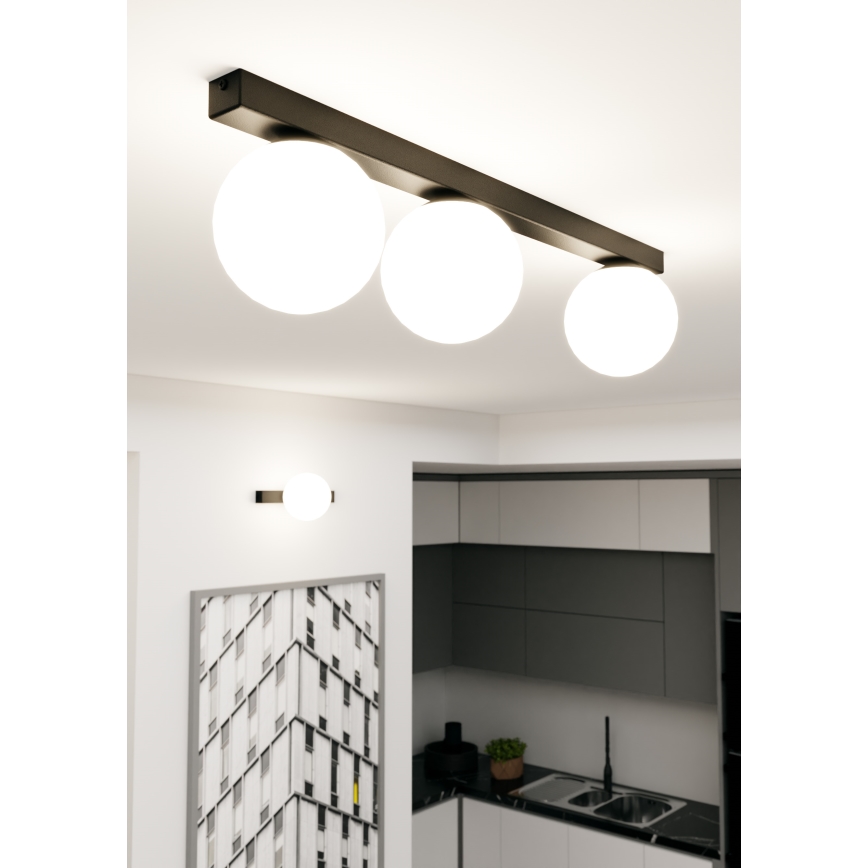 Deckenleuchte FIT 3xE14/10W/230V schwarz/weiß
