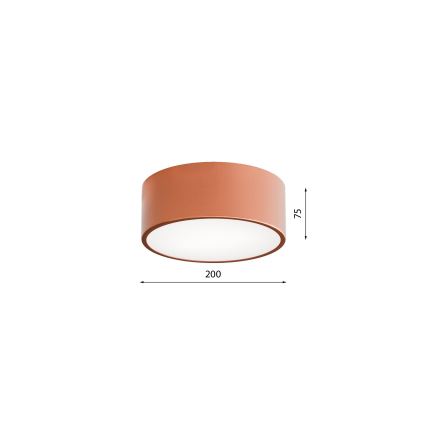 Deckenleuchte für Badezimmer CLEO 1xE27/24W/230V d 20 cm kupfern IP54