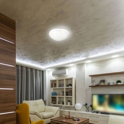 Deckenleuchte für Badezimmer mit Sensor 1xE27/60W/230V IP44 ø 29,6 cm