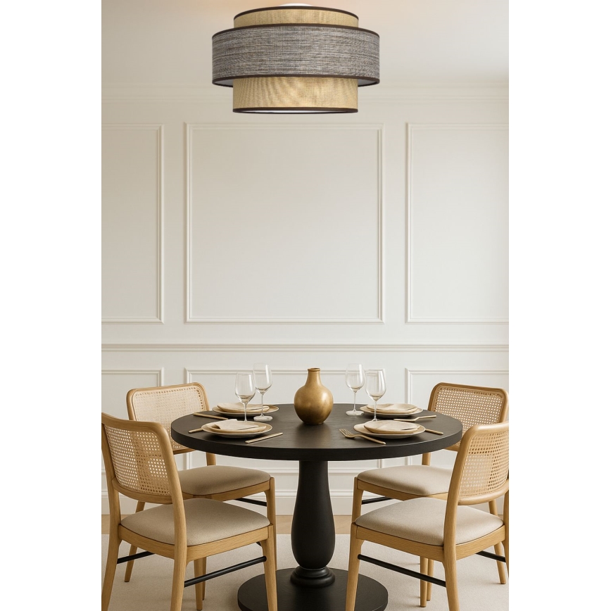Deckenleuchte GRACE 1xE27/60W/230V beige/braun