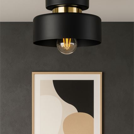 Deckenleuchte IGNIA 1xE27/60W/230V schwarz/gold