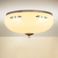 Deckenleuchte LANDHAUS 3xE27/60W/230V Ø 35 cm Bronze/Beige/Blau