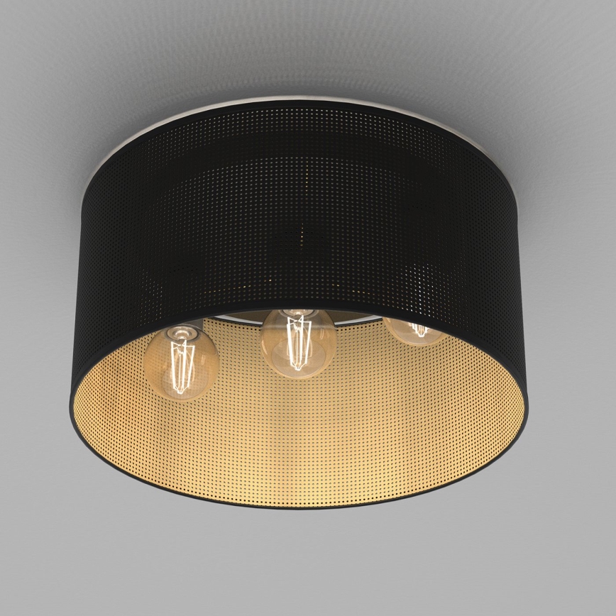 Deckenleuchte LOFT SHADE 3xE27/60W/230V schwarz/gold, aufgesetzt