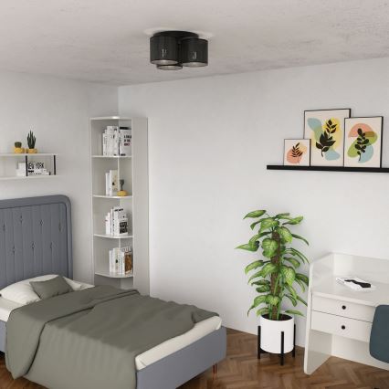 Deckenleuchte LOFT SHADE 3xE27/60W/230V schwarz