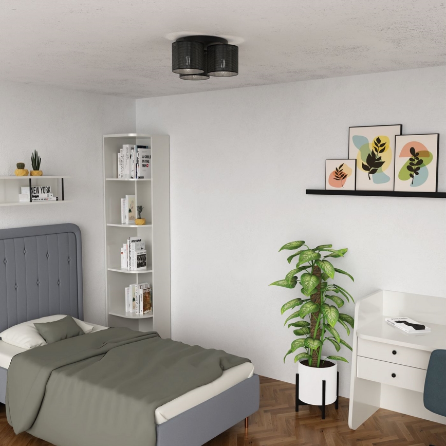 Deckenleuchte LOFT SHADE 3xE27/60W/230V schwarz