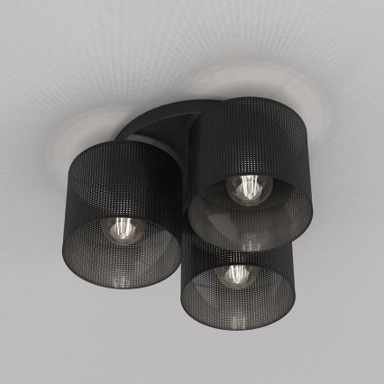 Deckenleuchte LOFT SHADE 3xE27/60W/230V schwarz