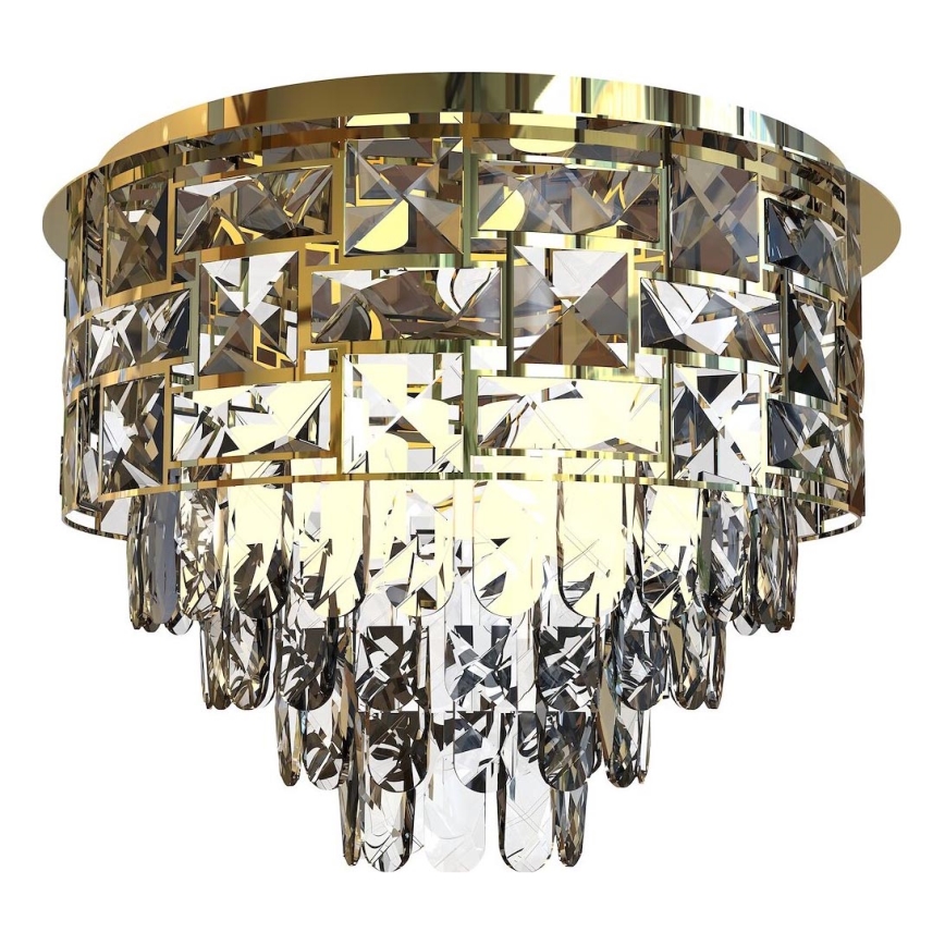 Deckenleuchte LUXURIA 9xE14/40W/230V d 48 cm golden
