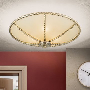 Deckenleuchte MAURO 3xE27/60W/230V Ø 42 cm bronzefarben